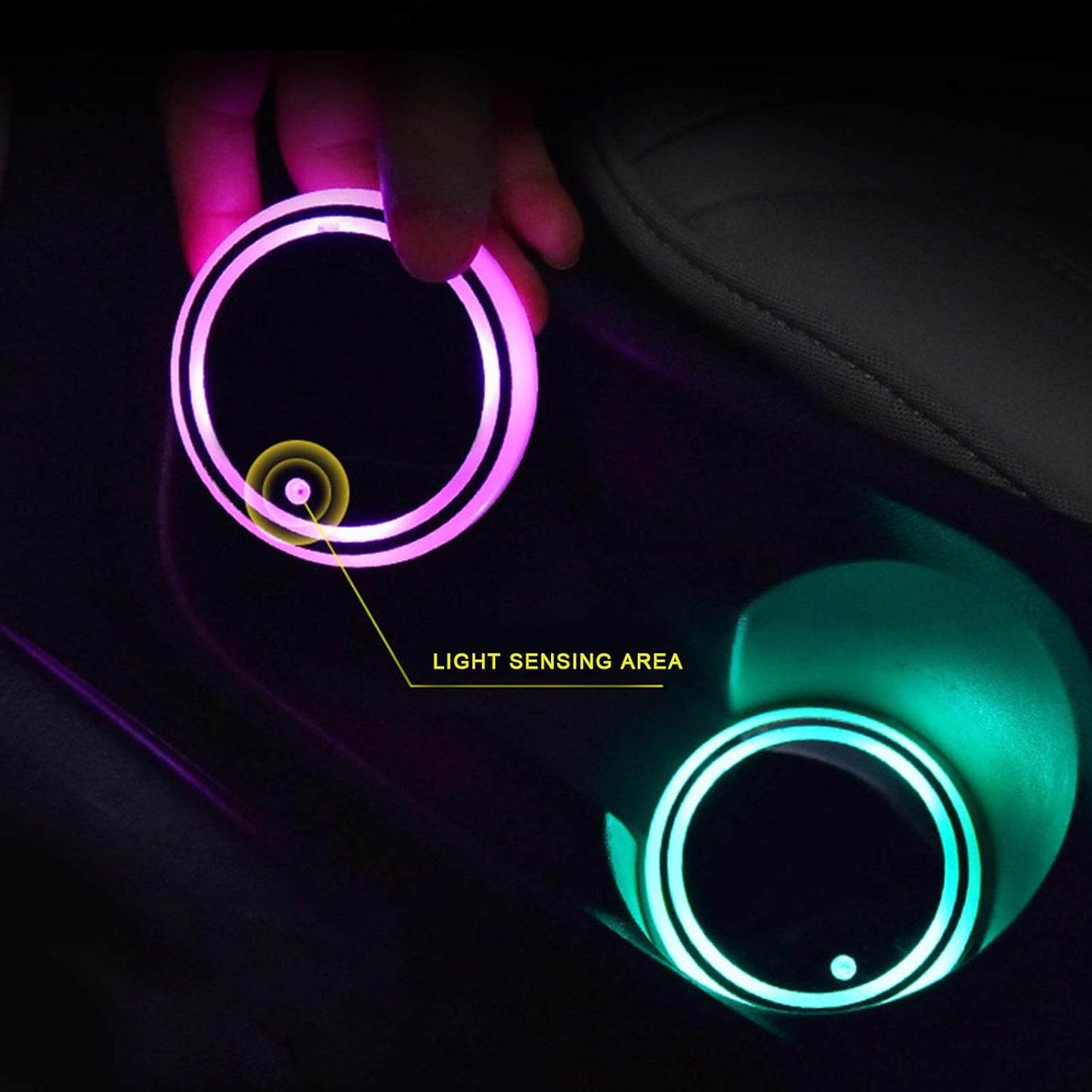 LED Cup Holder Lights for Car