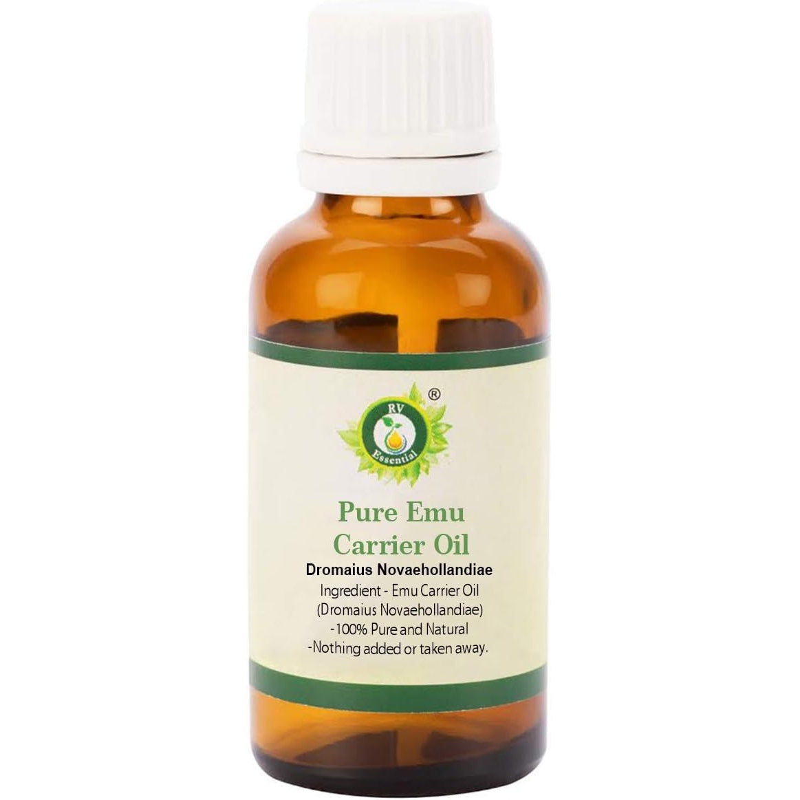 Emu Oil | Dromaius Novaehollandiae | For Massage | For Hair Growth | Pure Emu Oil | Emu Carrier Oil | Natural moisturizer | Unrefined | For Face | For Skin | 5ml | 0.169oz By R V Essential - Medaid International