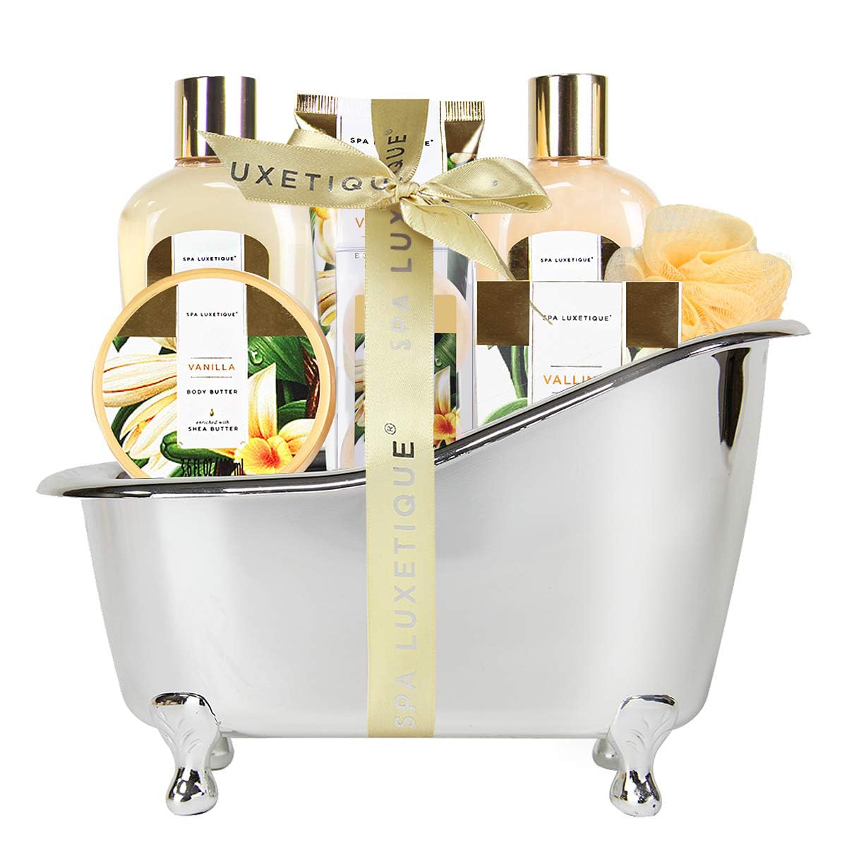 Gifts for Women, Spa Luxetique Spa Gift Baskets for Women, 8 Pcs Vanilla Bath Gift Sets, Vanilla Gift Baskets, Christmas Gifts - Medaid International