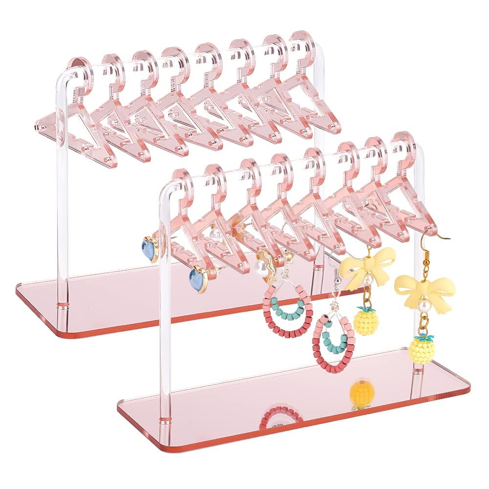 KASTWAVE Acrylic Earring Display Stand Set for Retail and Personal Use Stylish Organizer for Dangle Earrings 2.3x4.6x5.9 Inches