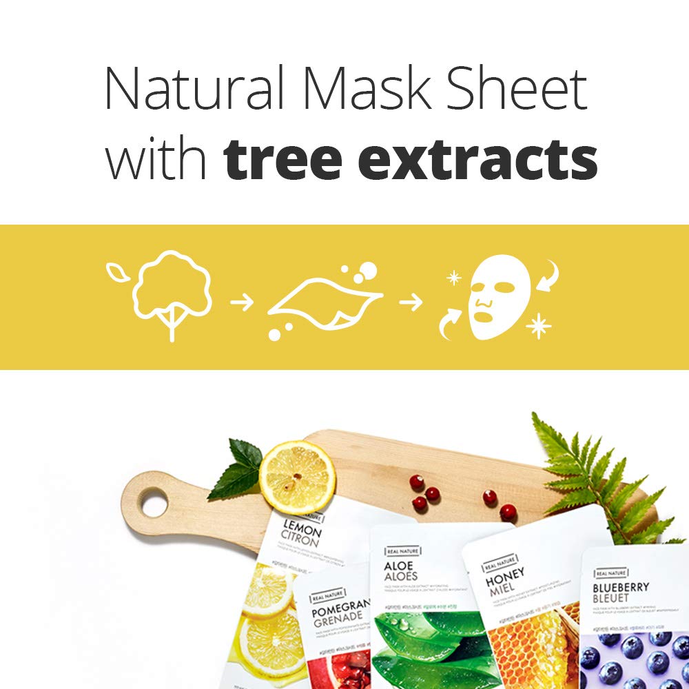THE FACE SHOP Real Nature Face Mask | Brightens Dull & Rough Skin,Draining Out Dead Skin Cells | K Beauty Facial Skincare for Oily & Dry Skin | Rice,K-Beauty - Medaid International