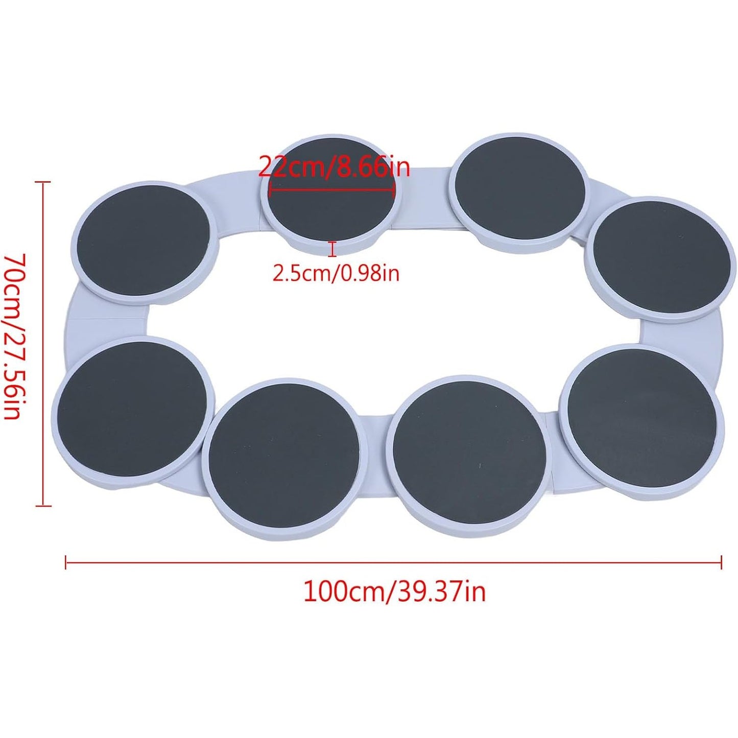 8 Dish Rotating Serving Tray Dining Table Extending Tableware