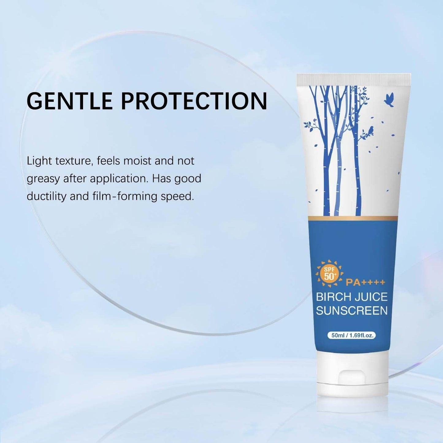 Birch Juice Moisturizing Sunscreen, UV LOCK SPF50 Broad Spectrum, Moist Essence Sunscreen for Face Korean Skincare, No White Cast, 1.69 Fl Oz (2) - Medaid International