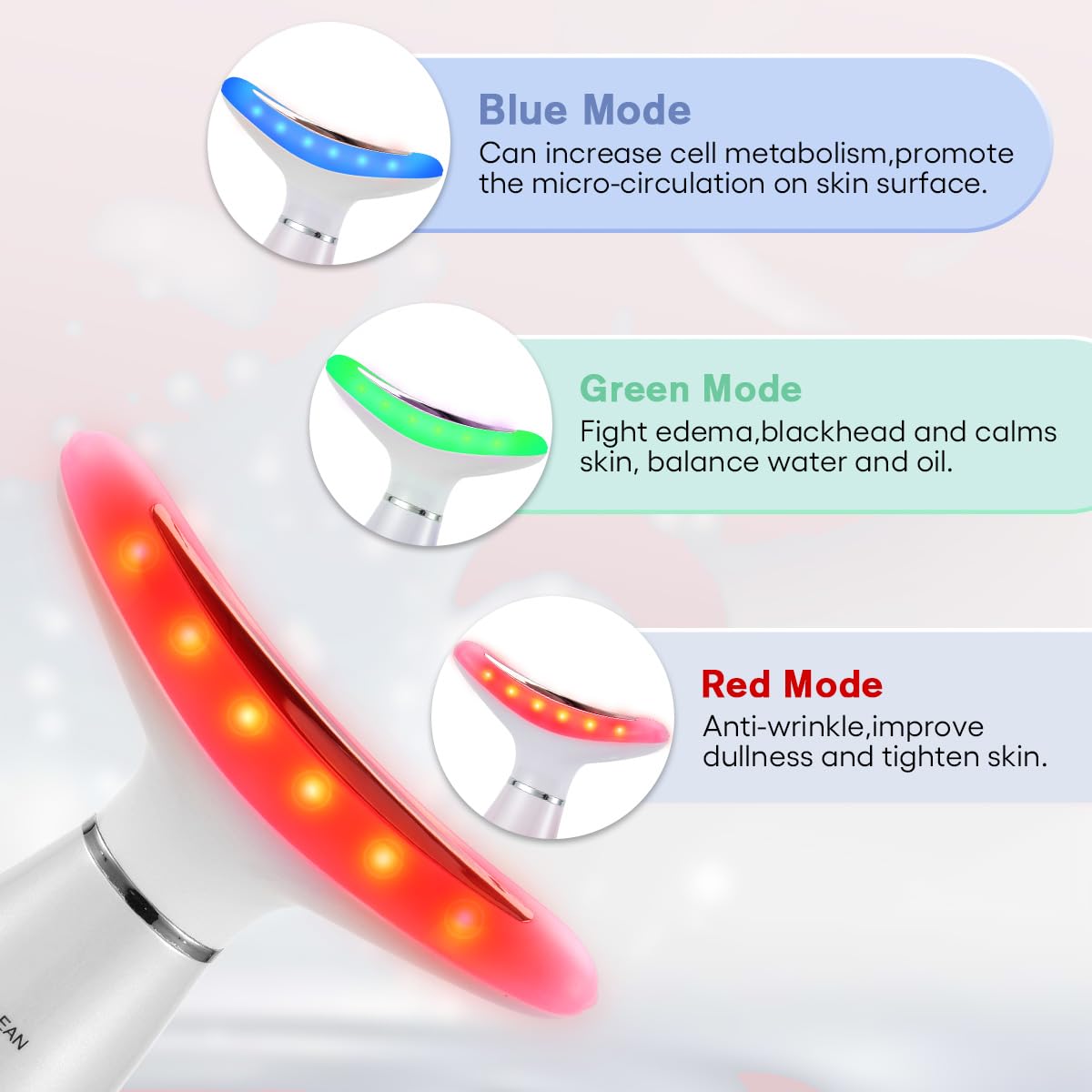 LATME Facial Massager,Neck Face Massager Tool,3 Mode Massage with Heat,Portable Beauty Instrument for Skin Care Women Gift - Medaid International