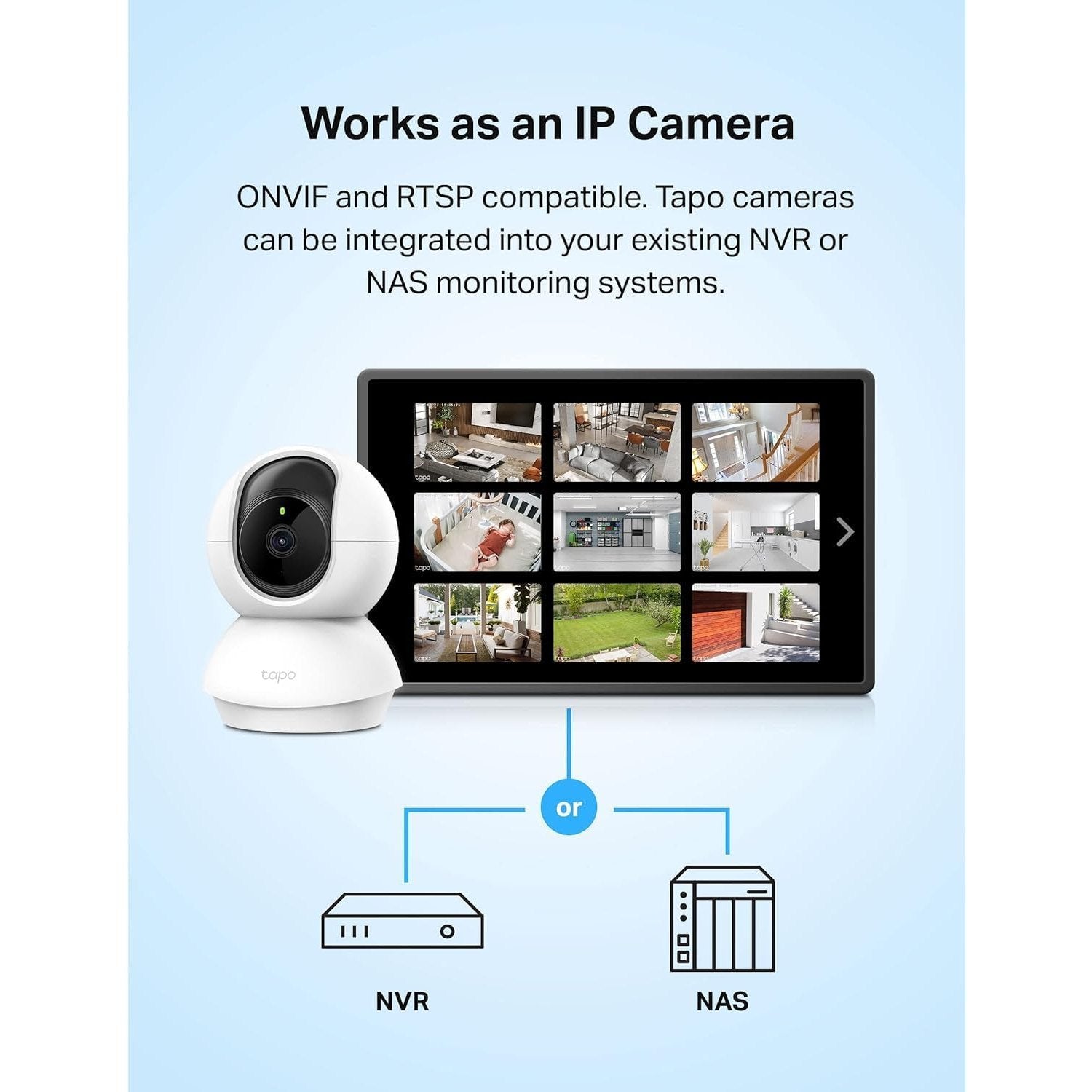 TP-Link Tapo Pan/Tilt Security Camera for Baby Monitor, Pet Camera w/Motion Detection, 1080P, 2-Way Audio, Night Vision, Cloud & SD Card Storage, Works with Alexa & Google Home (Tapo C200) - Medaid International