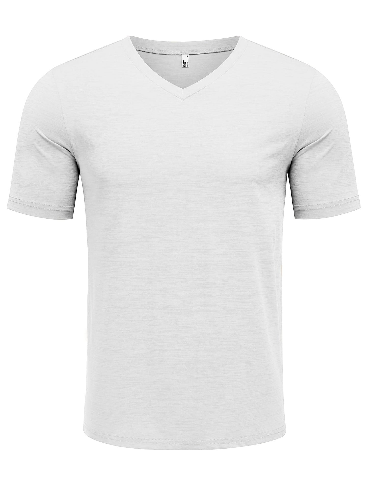 COOFANDY Men's T Shirts Short Sleeve Classic V Neck T-Shirt Casual Summer Basic Tee Shirt White - Medaid International
