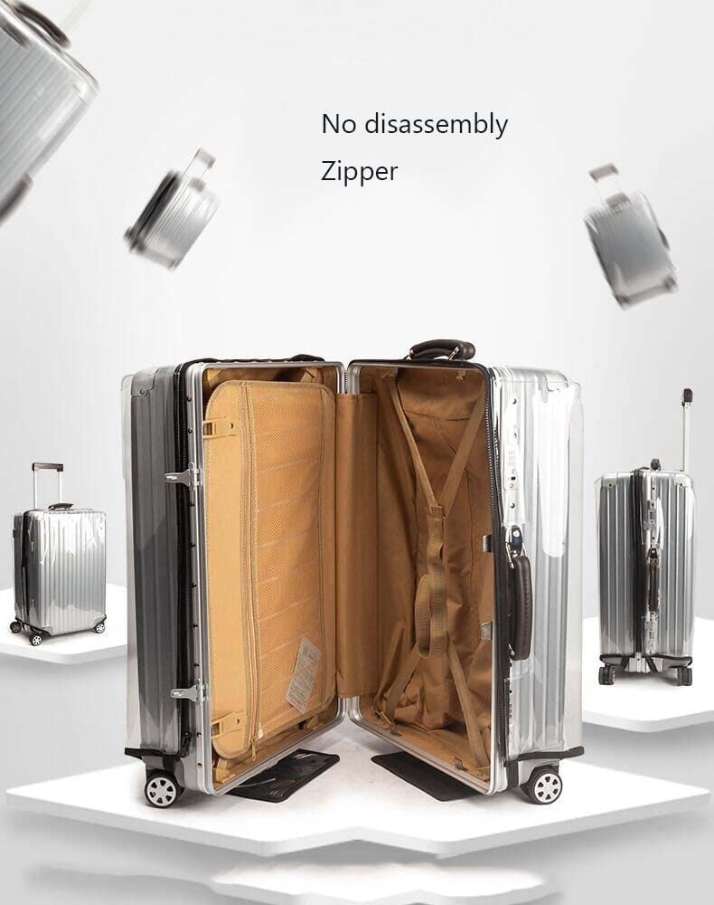 KASTWAVE Clear PVC Suitcase Cover Protectors 28 Inch Luggage Cover for Wheeled Suitcase (26'')