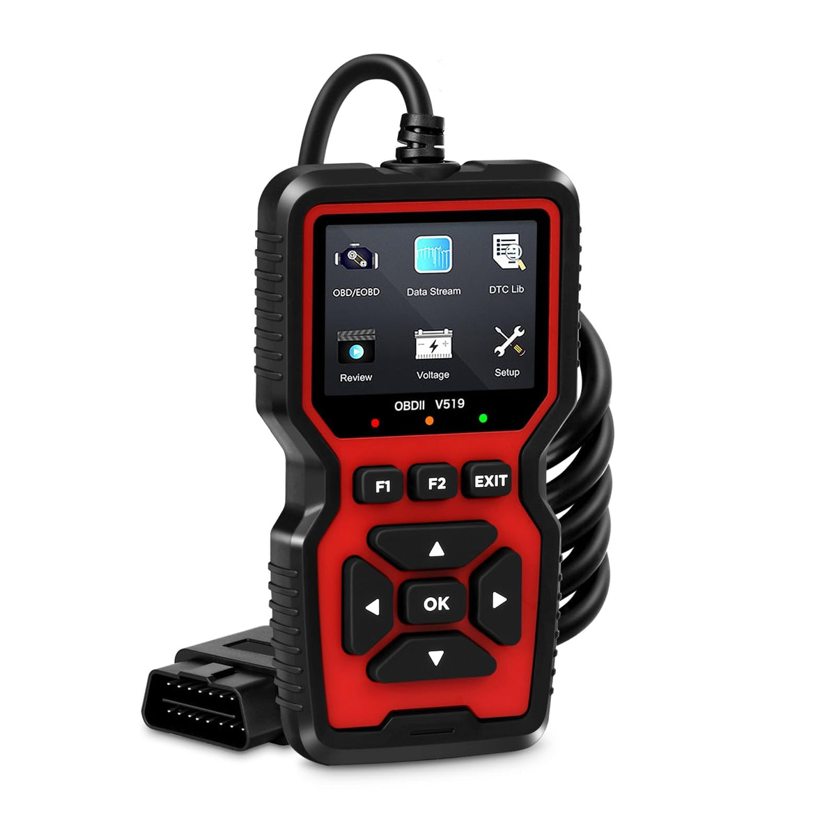 KASTWAVE Comprehensive OBD2 Scanner for Car Diagnostics, Engine Code Reader with Full Functions, Reset and Mode 6 for OBDII EOBD Vehicles Since 1996