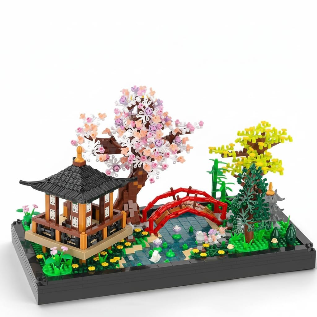 KASTWAVE Cherry Blossom Bonsai Tree Building Set, Creative Japanese Tranquil Zen Gardens, Sakura Flowers and Plants Display Model Gift for Adults Teens 14+ (2280 PCS)