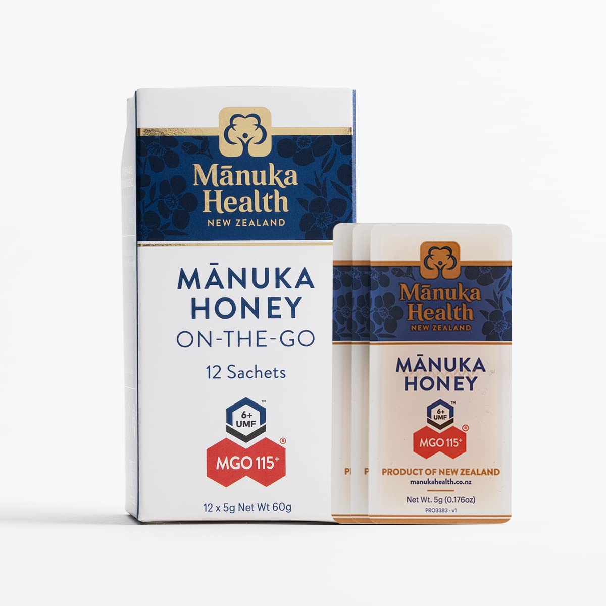 Manuka Health UMF 6+/MGO 115+ Manuka Honey On-The-Go Packets (0.176oz Packets, 12 Count), Superfood, Authentic Raw Honey from New Zealand - Medaid International