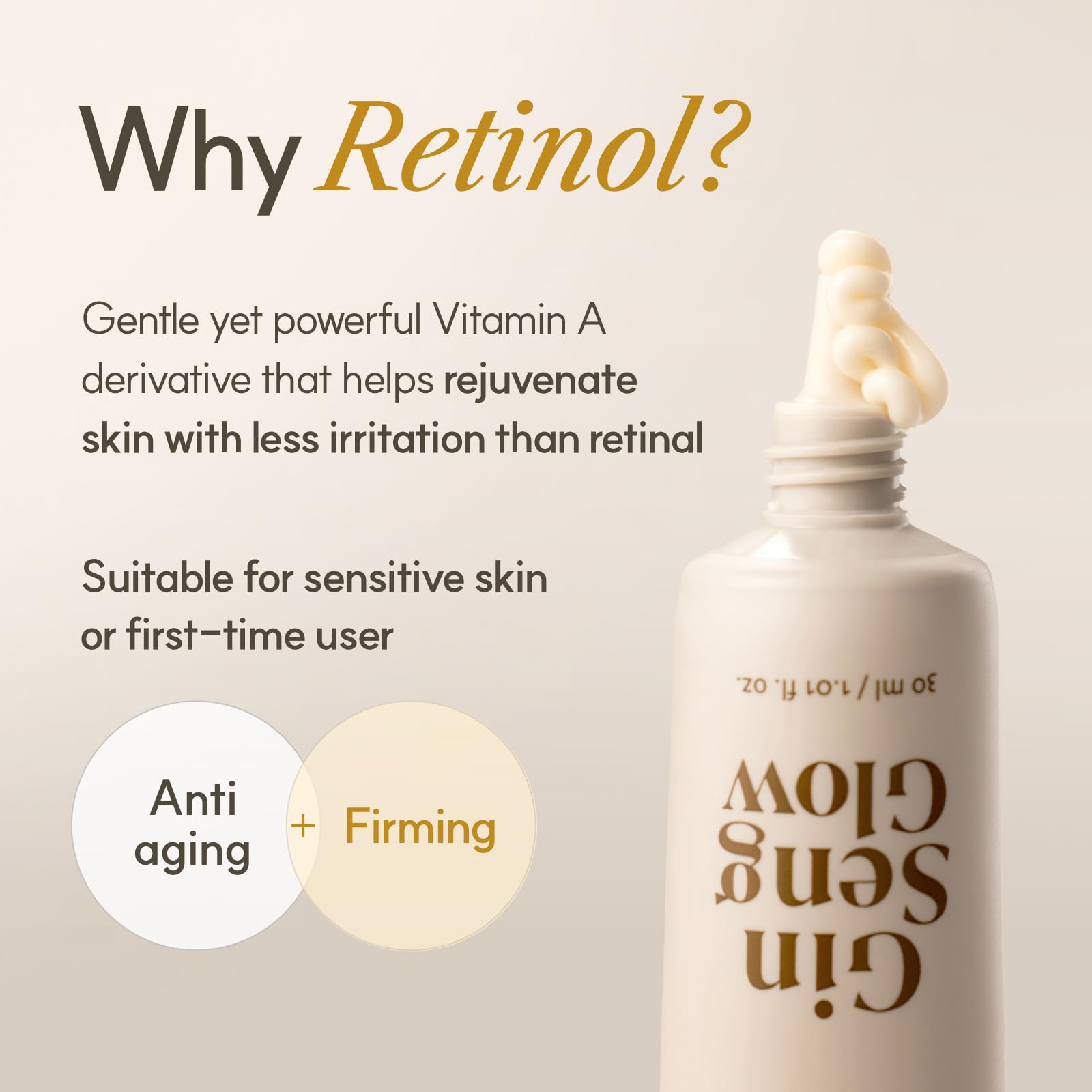 The Face Shop Ginseng Glow Eye Serum - Reduces Visible Dark Circles & Wrinkles, with Korean Ginseng, Retinol, Anti Aging, Korean Skincare, 30ml / 1.01 fl. oz. - Medaid International