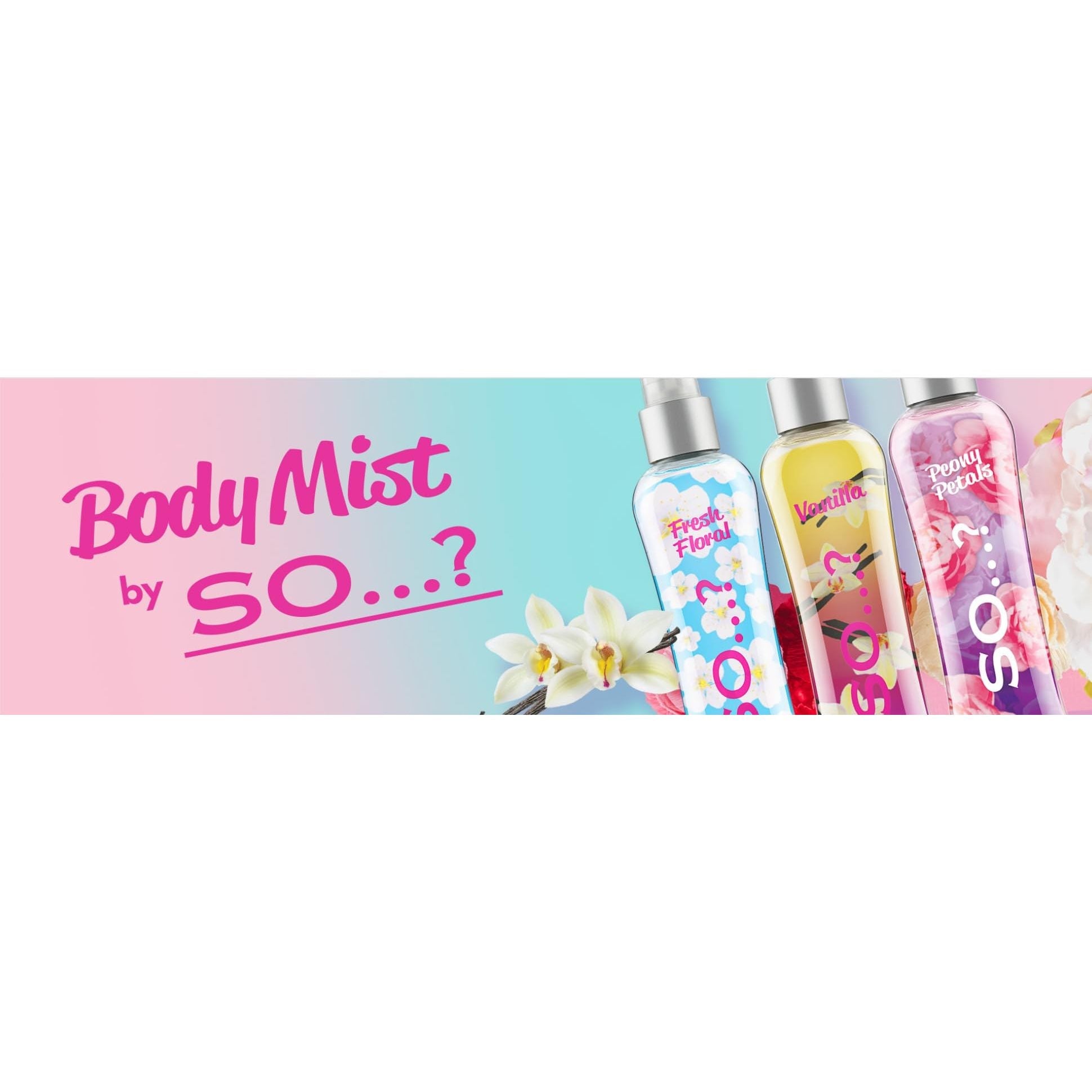 So…? Body Mist Set - Body Spray for Women - Cruelty Free, Vegan Perfumes for Women - 650 to 1000 Sprays - Travel Size Gift Set - 4 pcs - Medaid International