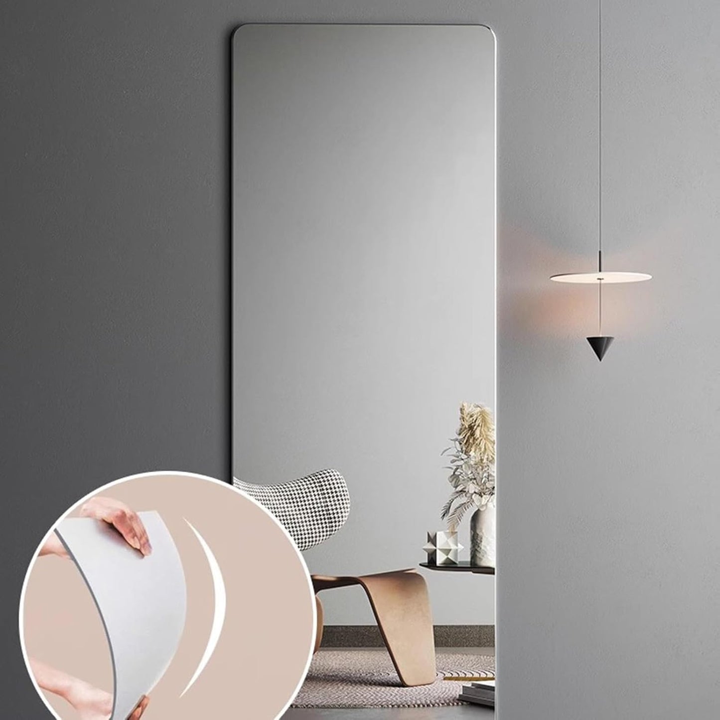 EDLE Acrylic Mirror Wall Stickicky 120 x 40 cm