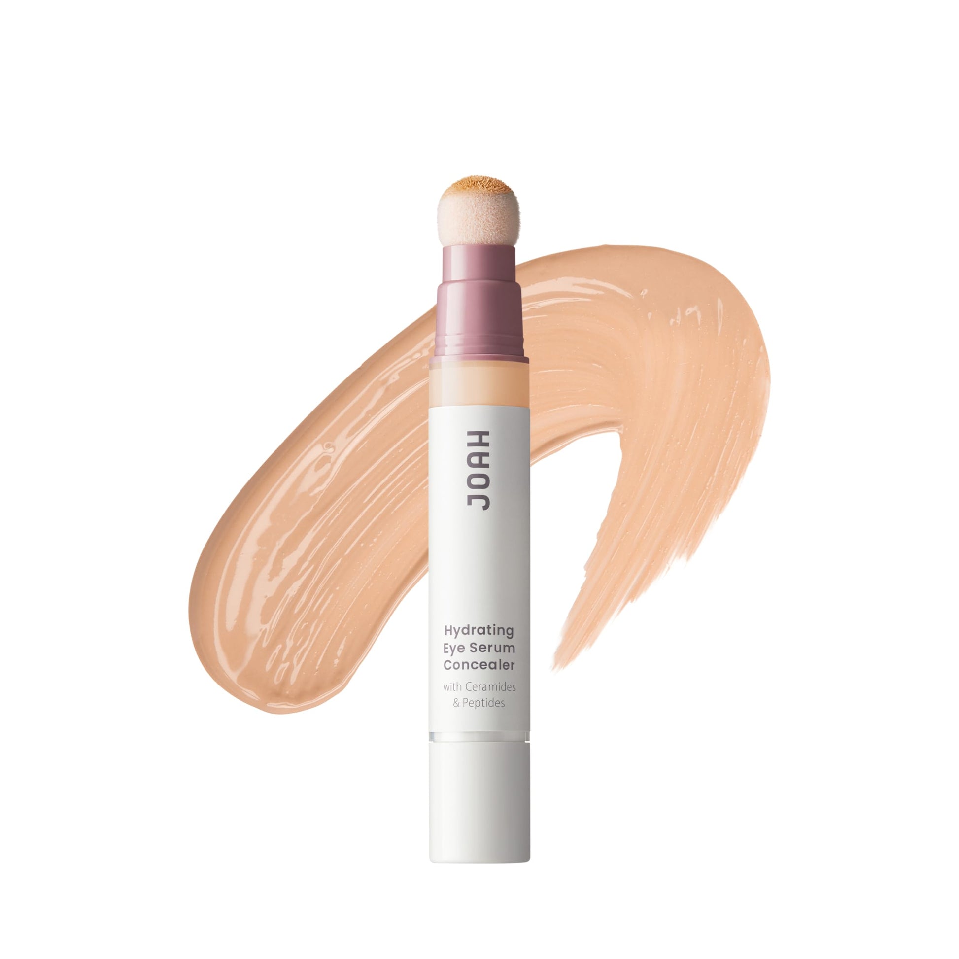 JOAH Perfect Complexion Under Eye Concealer and Hydrating Serum, Korean Makeup for Dark Circles and Puffiness, Peptide Serum with Medium Coverage, Cushion Tip Applicator - Medaid International