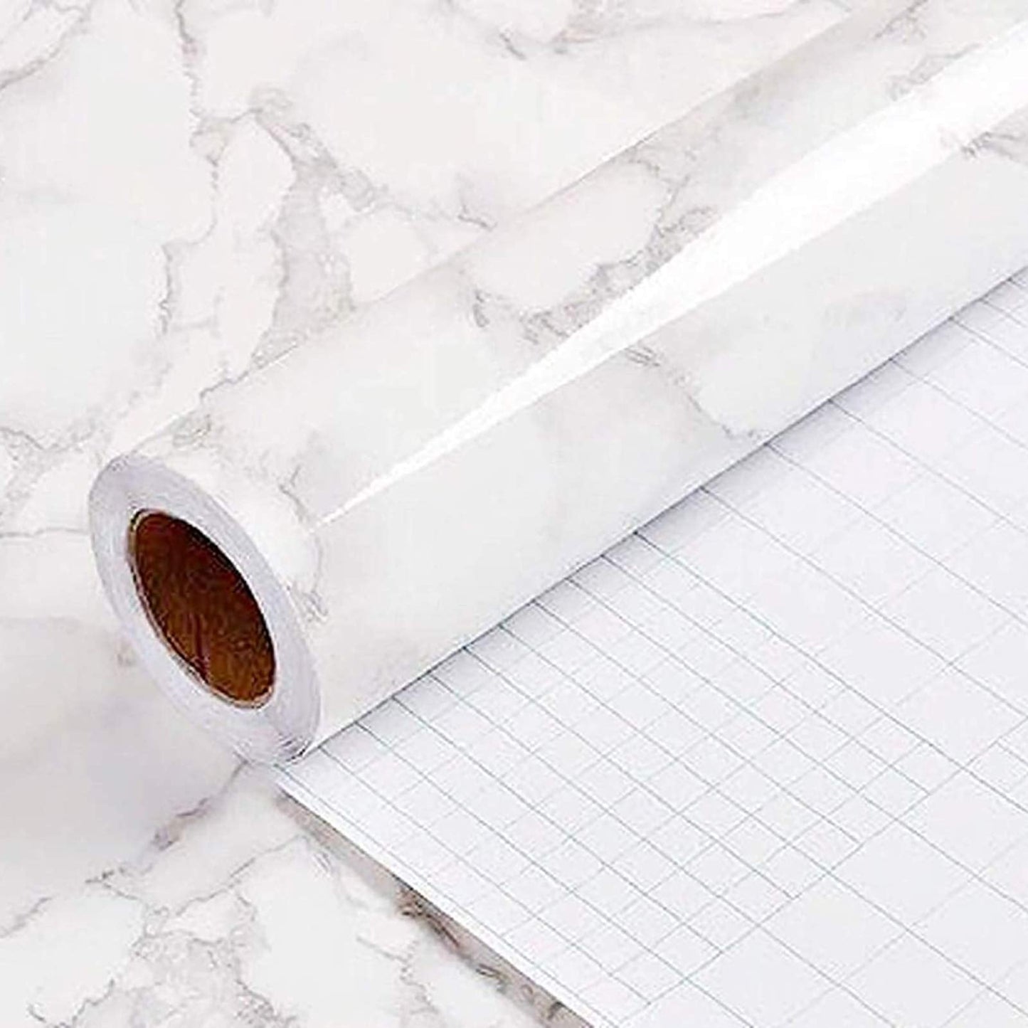 Yancorp White Gray Contact Paper Marble Wallpaper Peel and Stick Countertops Backsplash for Kitchen Waterproof Renter Friendly Wallpaper Papel Tapiz para Pared (11.8"X120") - Medaid International