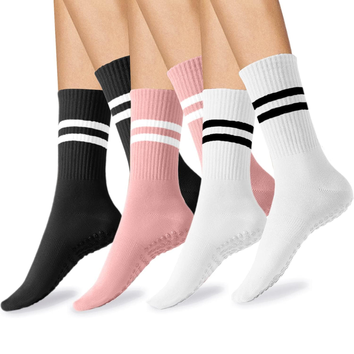 KASTWAVE Athletic Running Socks, Ankle Socks Low Cut Athletic Cushioned Running Tab Socks 6 Pack, Cushioned Breathable Low Cut Sports Tab Socks for Men and Women