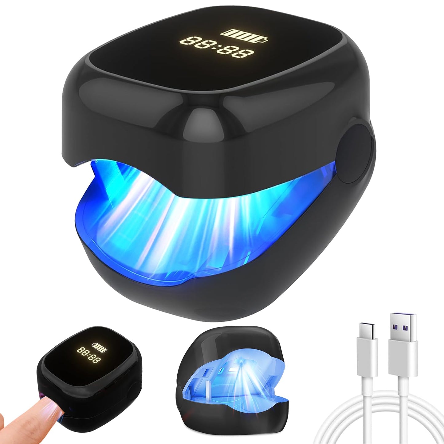 Nail Fungus Laser Treatment Led Light Device - Nail Fungal Infections, Significantly Improve Symptoms Such As Deformation And Painful Walking(black) - Medaid International