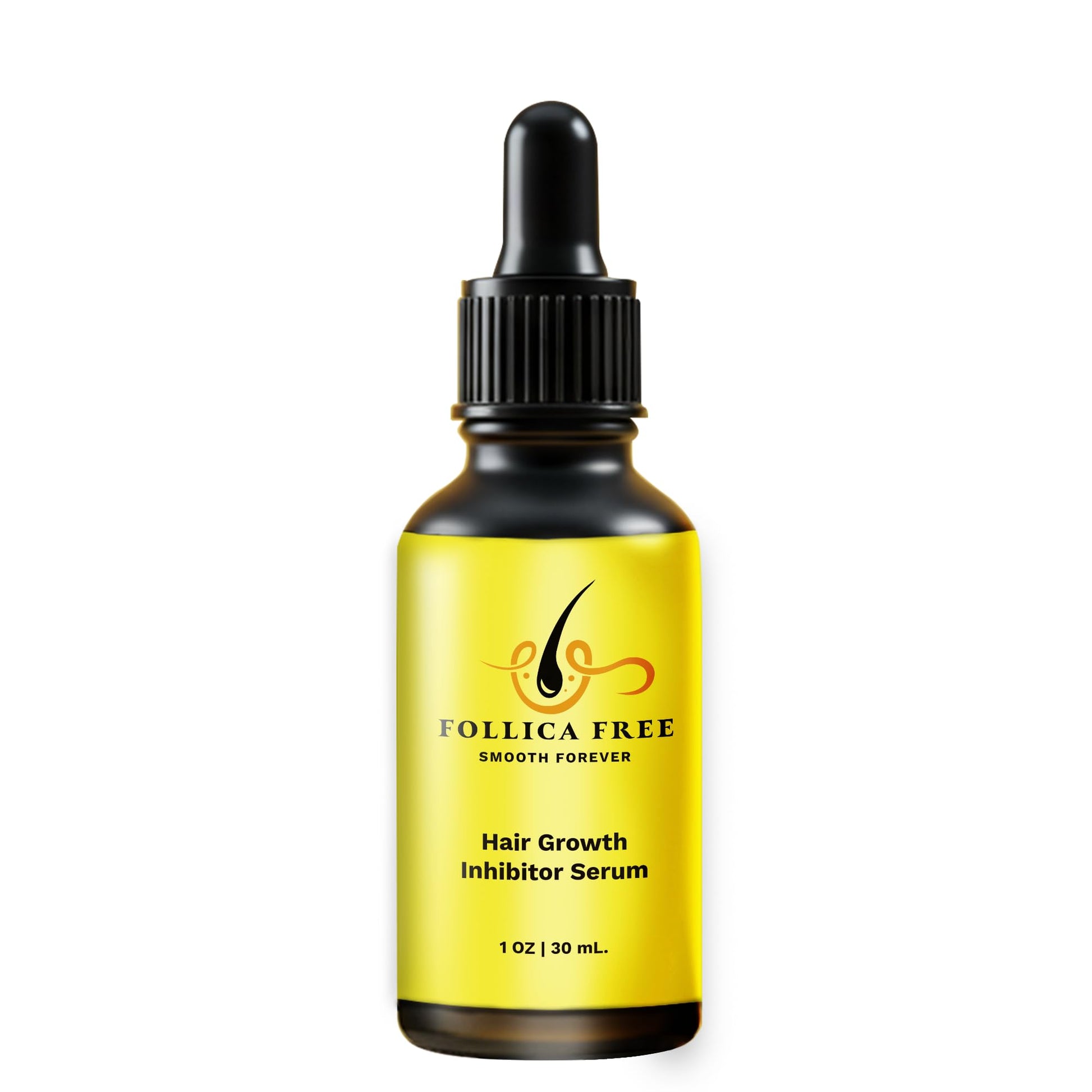 Follica Free Organic Cold-Pressed Red Cyperus Rotundus Oil, Hair Growth Inhibitor, Ingrown Hair Prevention, Laser Hair Removal Alternative, Orange Scented, 1 Oz. Bottle - Medaid International