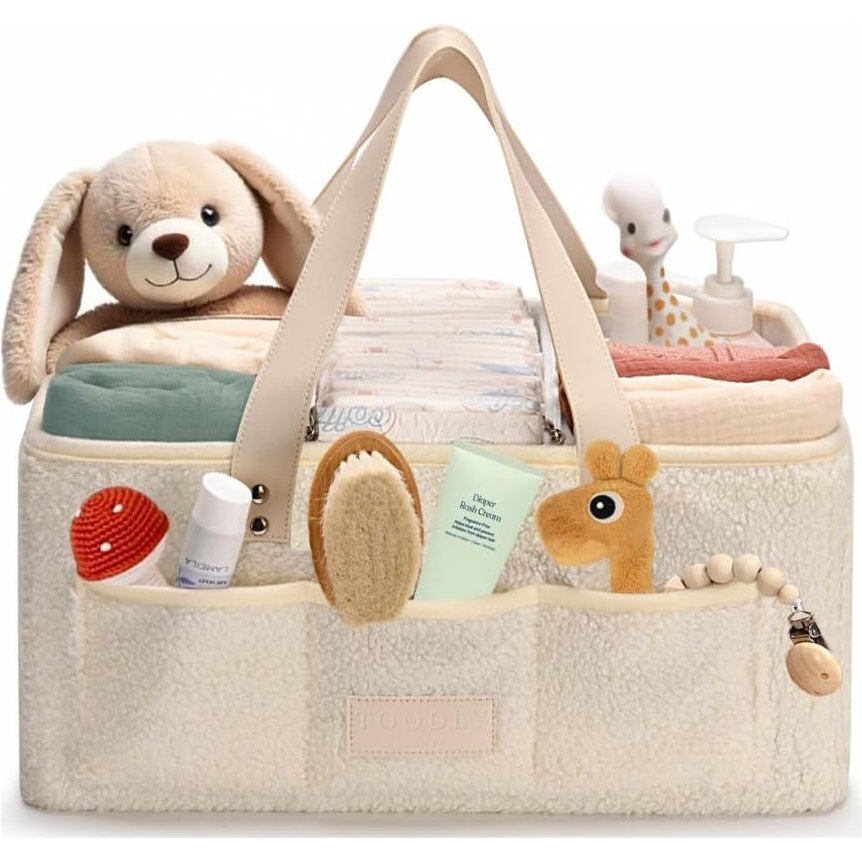 Little Baby Diaper Caddy Basket - Teddy