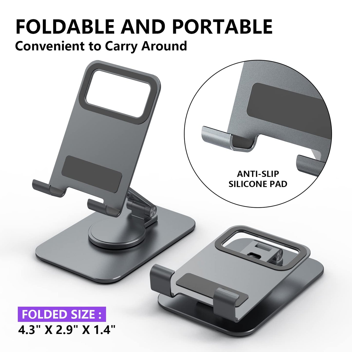 Medaid™ Rotating Metal Phone Holder