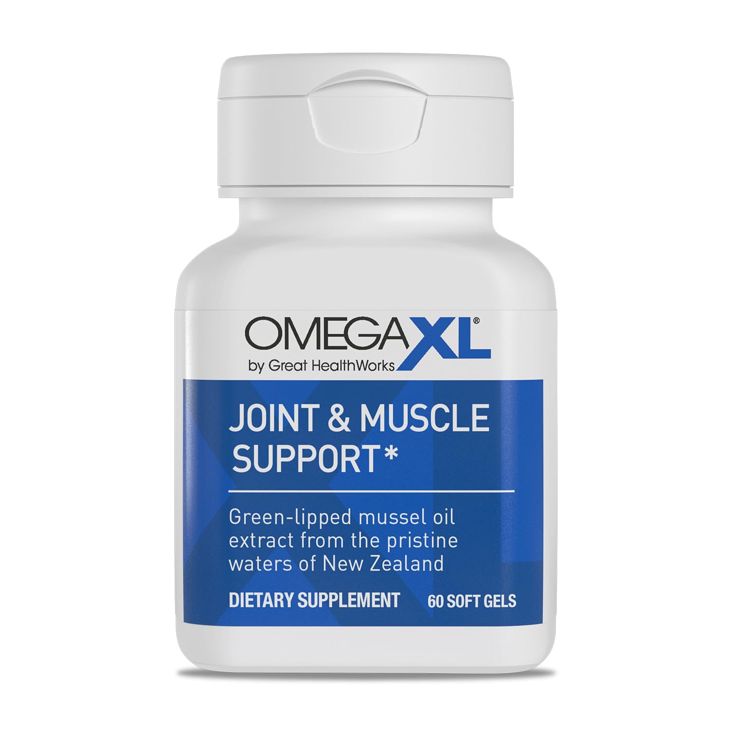 OmegaXL Joint Support Supplement, for Relief - Natural Muscle Support, Green Lipped Mussel Oil, Soft Gel Pills, Drug-Free, 60 Count - Medaid International