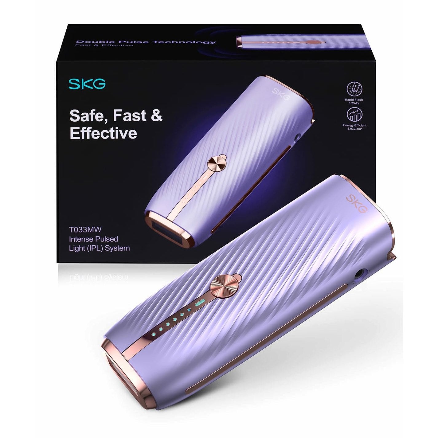 SKG Laser Hair Removal Device for Women Men, at Home Painless IPL Hair Removal with Infinite Flashes, Dual-Pulse, 25 Minutes Rapid Hair Removal, IPL System for Facial Legs Arms Bikini Line Whole Body - Medaid International