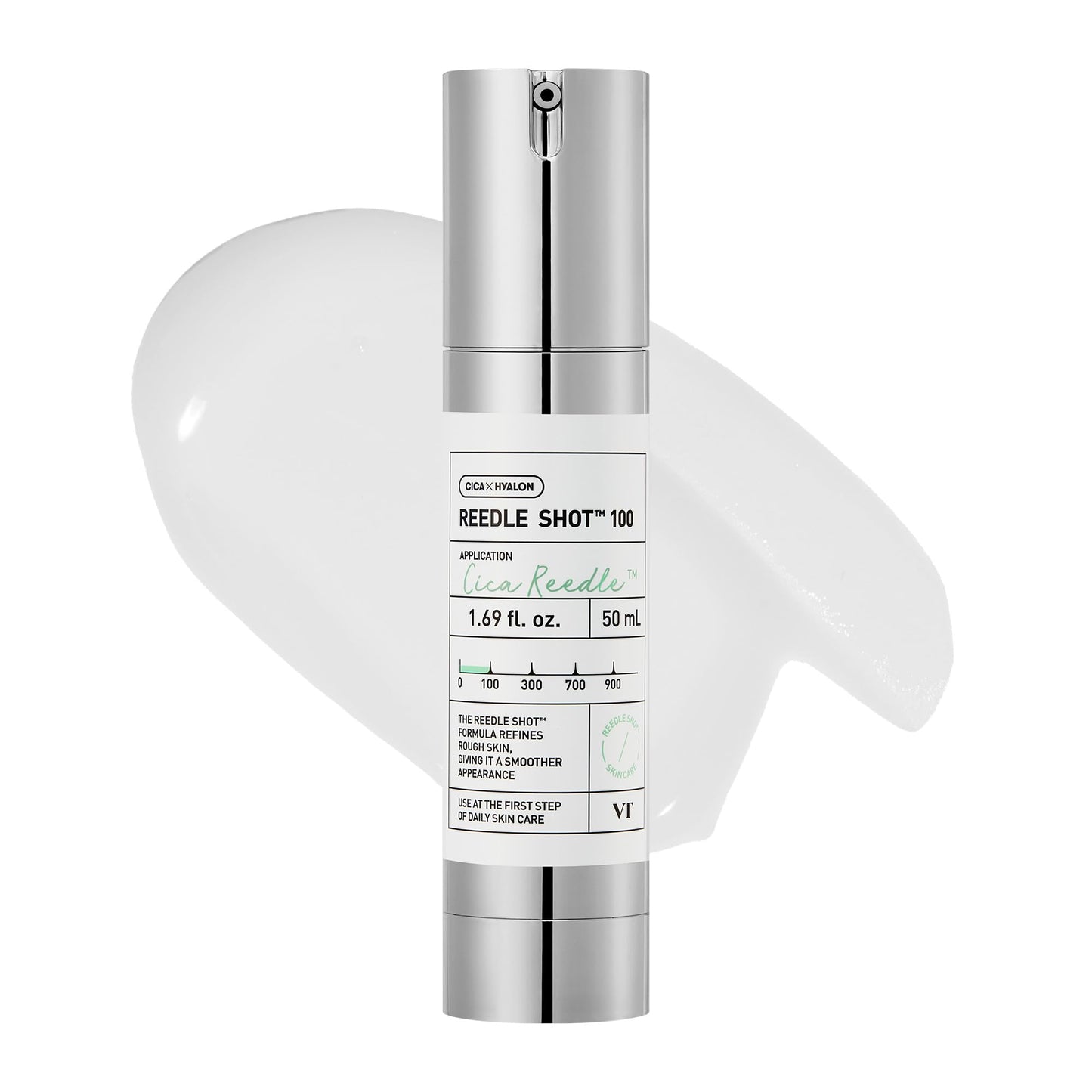 VT COSMETICS CICA Reedle Shot 100, Spicule Microneedling Serum for Pore Care & Exfoliation, Exosome, Centella Asiatica for Glass Skin, Skin Texture, Korean Liquid Skin Booster (1.69 Fl Oz / 50ml) - Medaid International