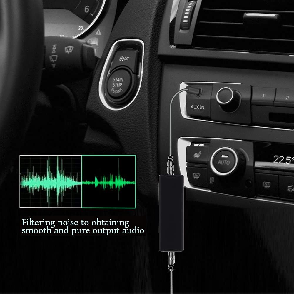 KASTWAVE Ground Loop Noise Isolator for Car Audio/Home Audio System with 3.5mm Audio Cable, Current Sound Filter Anti-interference Filter, Eliminates Hum