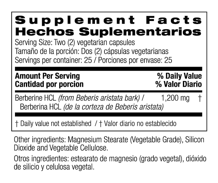 Bio Nutrition Advanced Berberine 50 Vegetarian Capsules | 1,200 Milligram Berberine | Immune System | Healthy GI - Medaid International