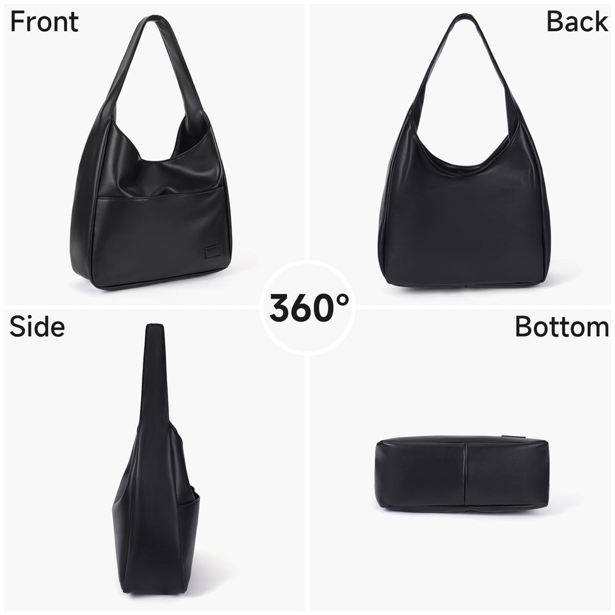 TERRIFI Faux Leather Tote Bag for Women - Elegant Shoulder Bag, Ideal for College, Work, Leather Handbag, Stylish Purse