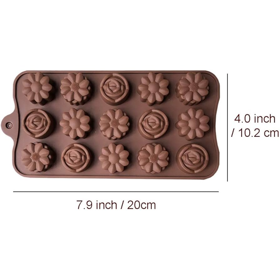 Silicone Chocolate Mold Flower - Food-Grade Material, Easy De-moulding