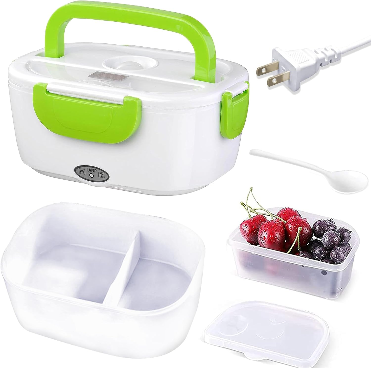 Electric Lunch Box ‚Äì Portable Food Warmer for Work & Travel - Green - Medaid International