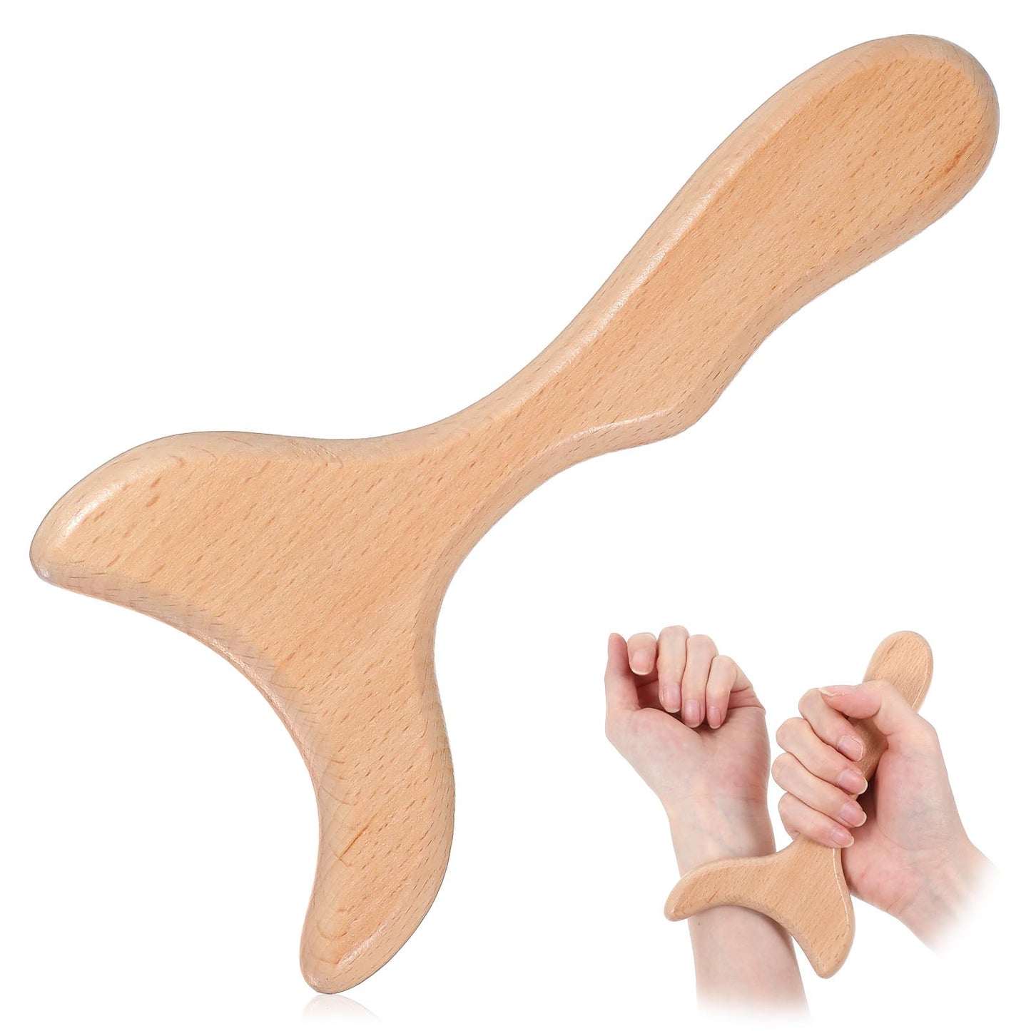 Ymapinc Wood Therapy Massage Tools, Small Fishtail Massage Tool,Lymphatic Drainage Massager,Body Gua Sha Tool for Muscle Relaxation, Body Sculpting Cellulite Reduction - Medaid International