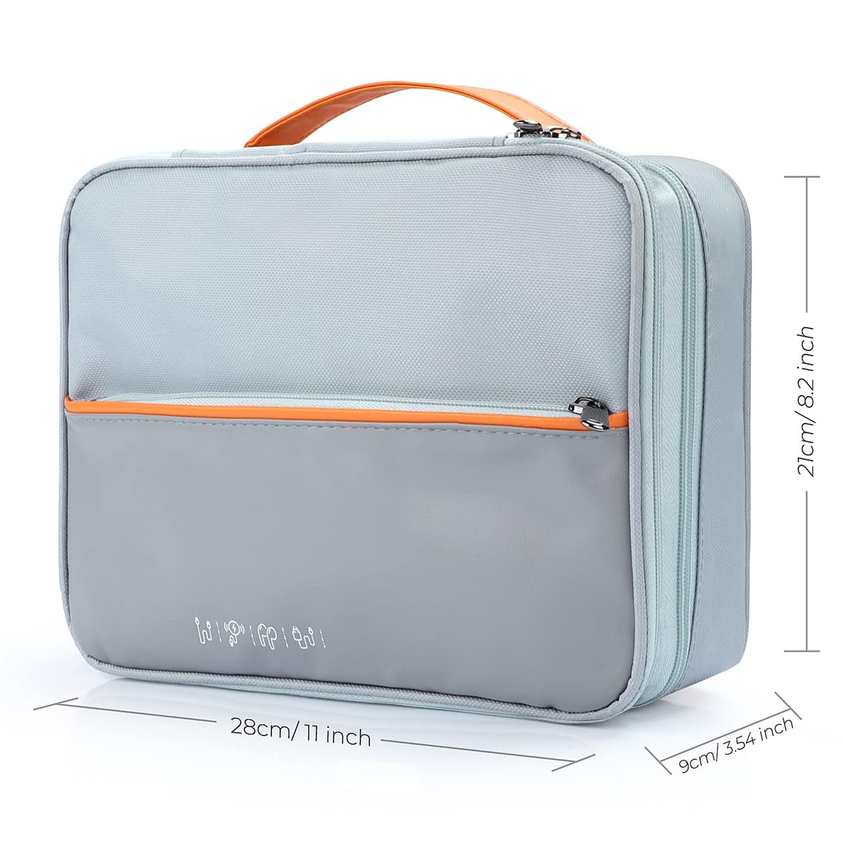 TERRIFI Electronic Cable Organizer Bag, Multiple Compartments for Travel Essentials, Organize Cables, Chargers, Phones, Earphones, Power Banks, Earbuds, and Hard Drives, Grey