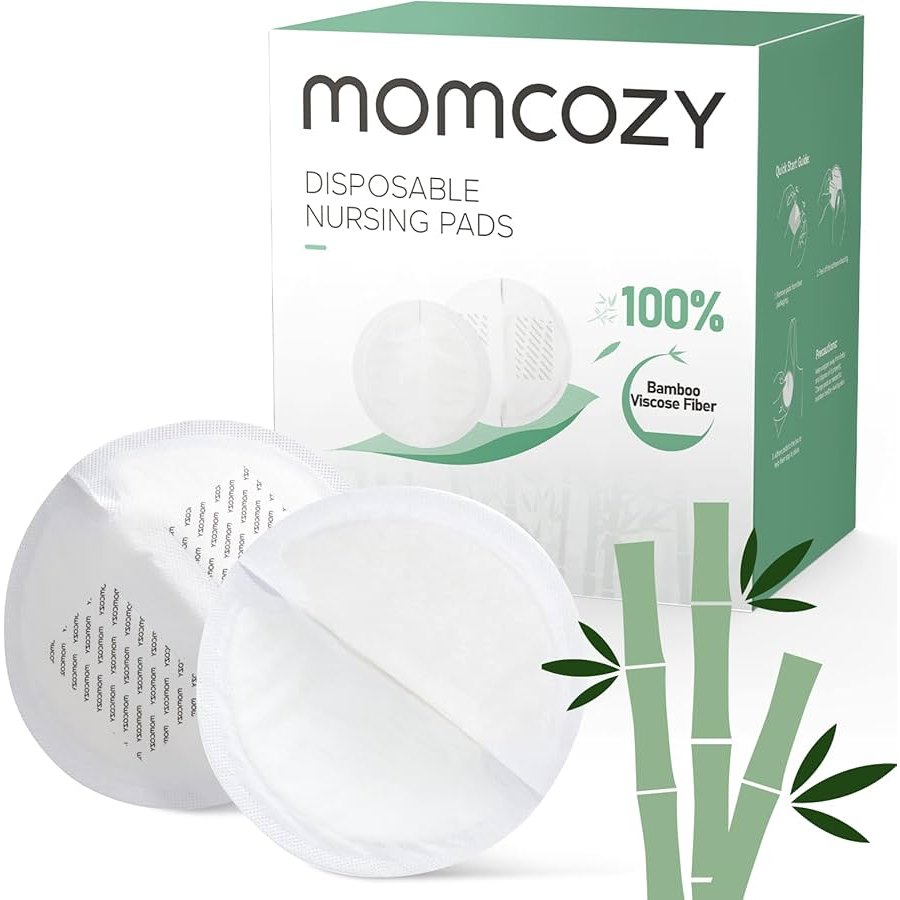 Momcozy Bamboo Fiber Disposable Nursing Pads, 100% Natural Materials