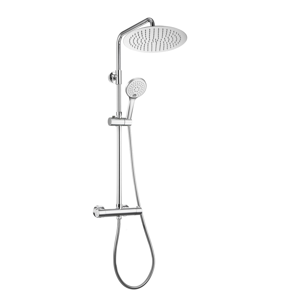 JOHO 304 Stainless Steel Shower Set Rain Shower System with Shower Head (Shower Set with Shower Head Square 20 x 20 cm)