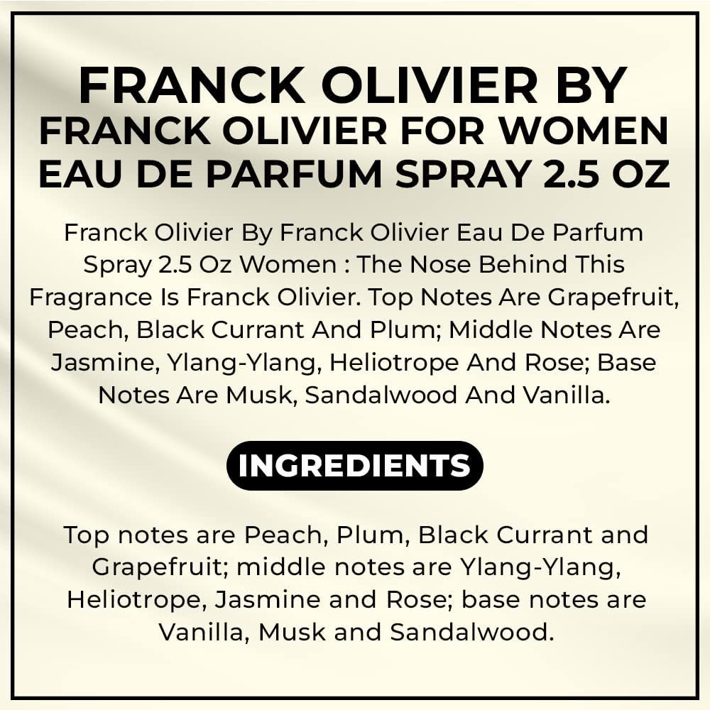 Franck Olivier By Franck Olivier For Women. Eau De Parfum Spray 2.5 Oz - Medaid International