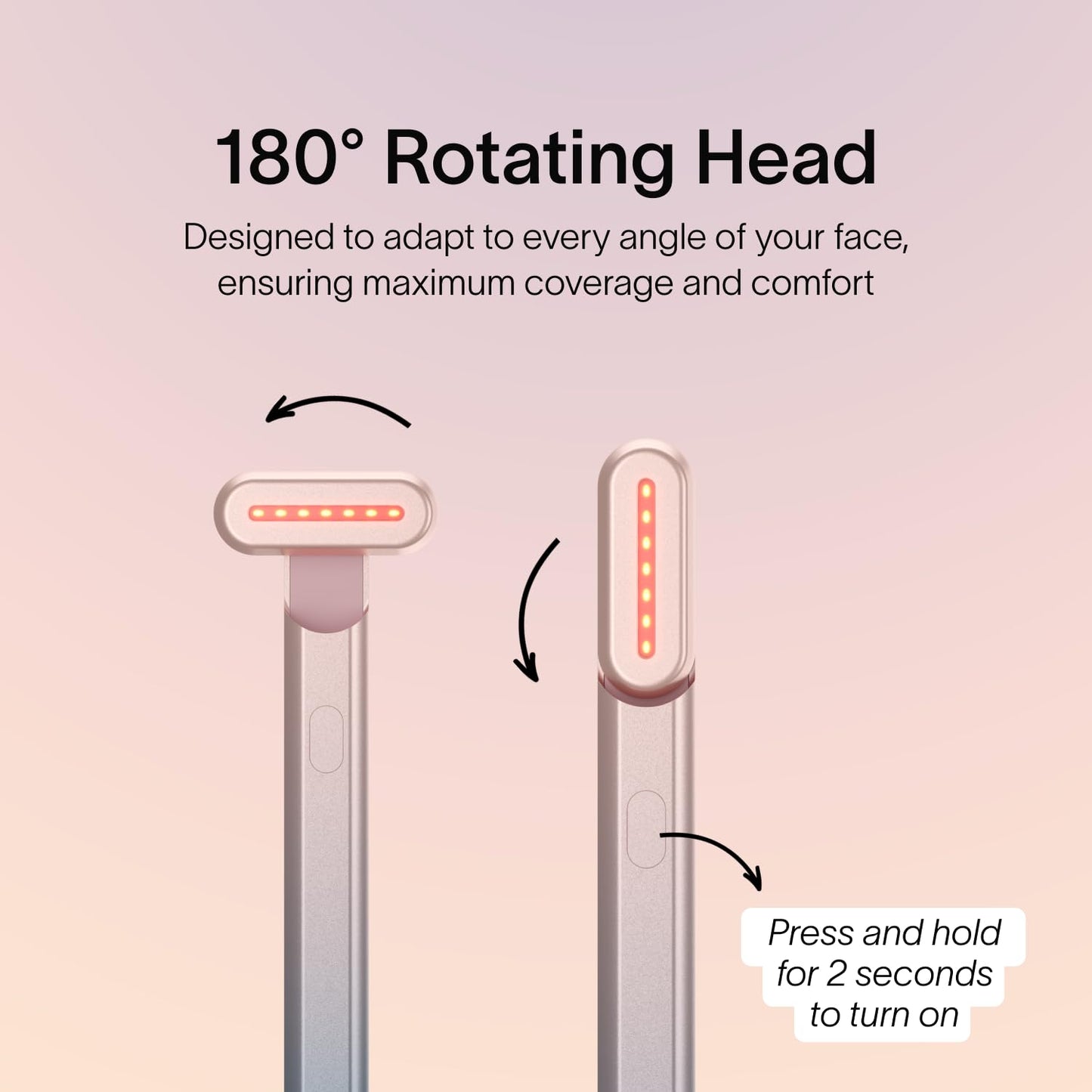Solawave 4-in-1 Red Light Therapy Wand for Face & Neck | Beauty Device with Galvanic Current, Massager & Warmth | Anti-Aging, Wrinkle Reduction, Skin Tightening, Depuffing & Rejuvenation (Ombre) - Medaid International