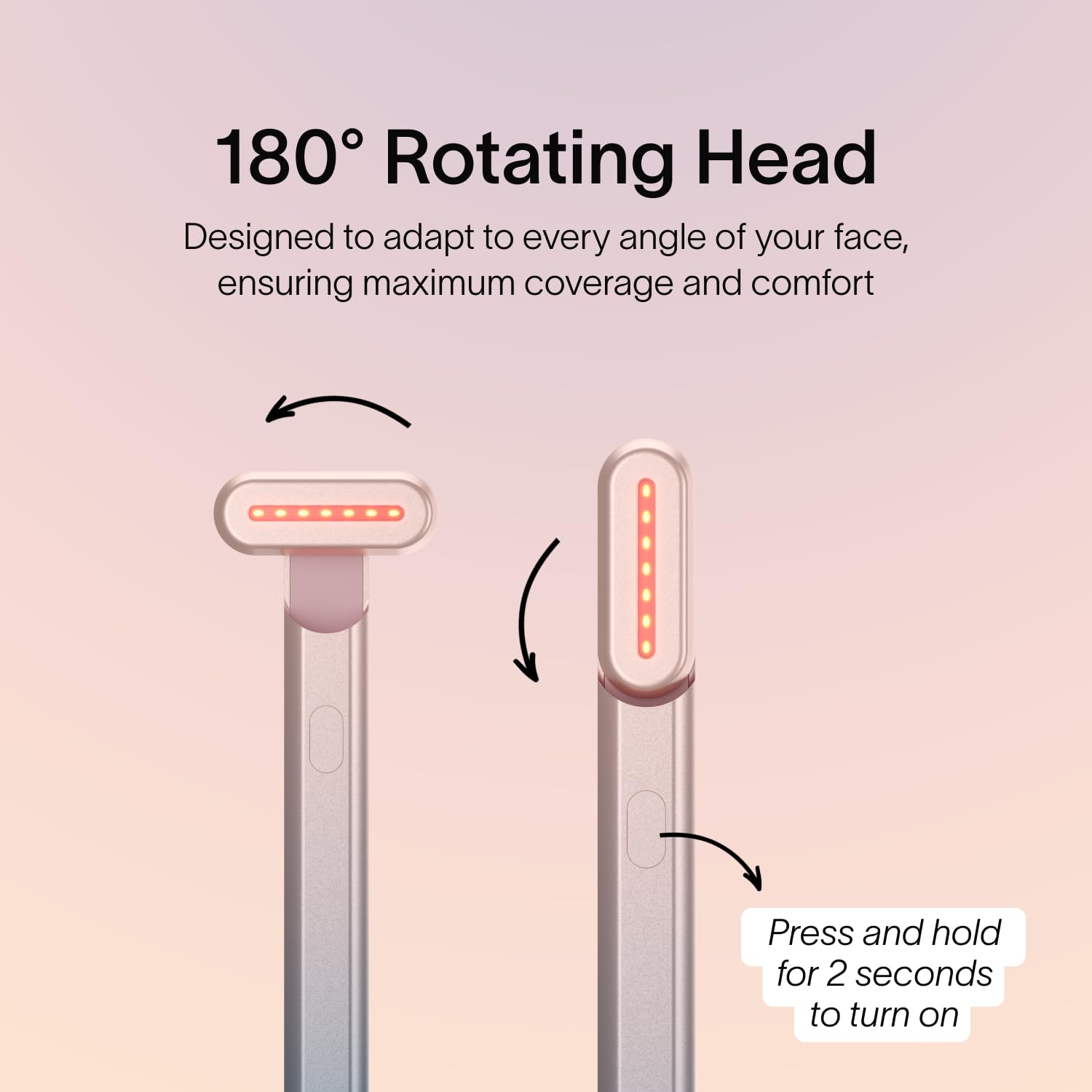 Solawave 4-in-1 Red Light Therapy Wand for Face & Neck | Beauty Device with Galvanic Current, Massager & Warmth | Anti-Aging, Wrinkle Reduction, Skin Tightening, Depuffing & Rejuvenation (Ombre) - Medaid International