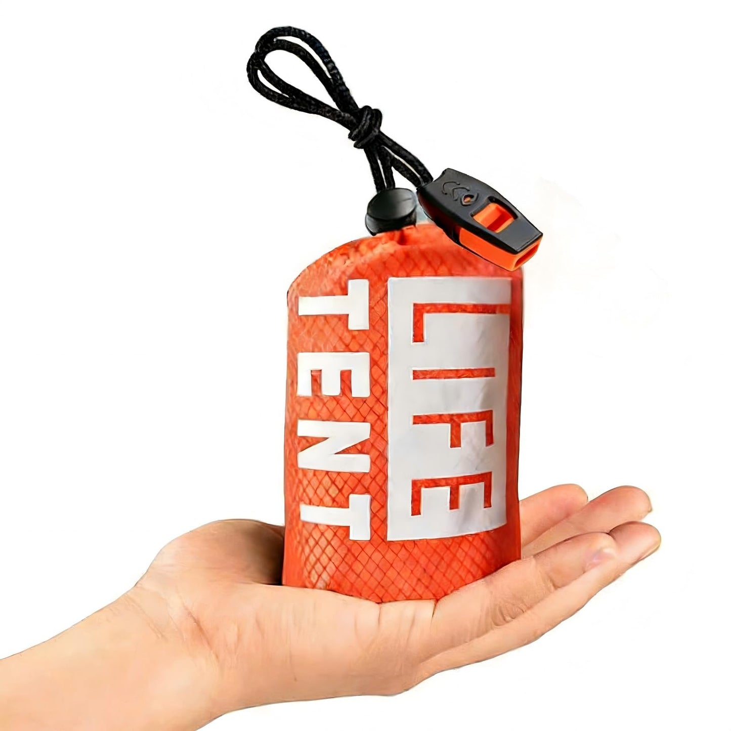 2 Person Emergency Survival Tube Tent, Waterproof Lightweight Shelter with Whistle, Paracord & 2 Thermal Blankets, Sun & Storm Protection for Camping, Hiking, Tornado & Bug Out Kit