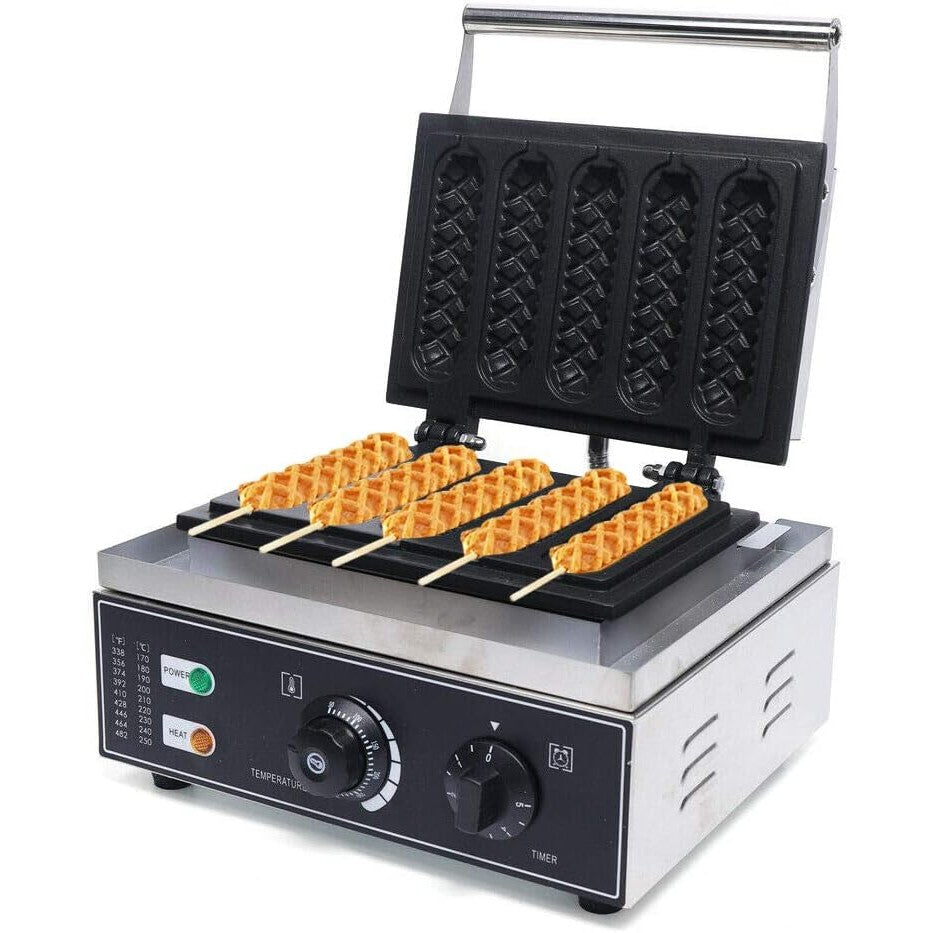 Hotdog Waffle Maker, Unique Corn Dog Design, Easy-to-Use