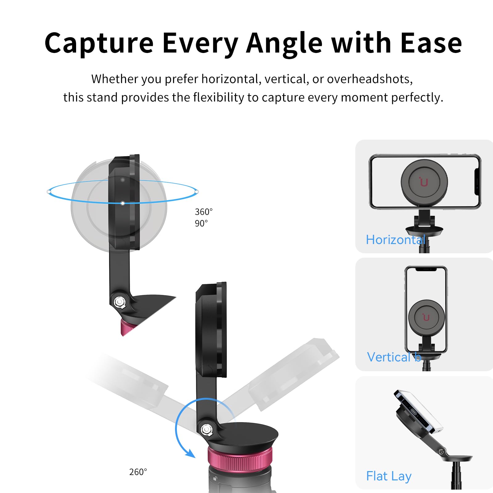 ULANZI MT-84 Magnetic Phone Tripod 58inch Extendable Magnetic Phone Selfie Stick - Medaid International