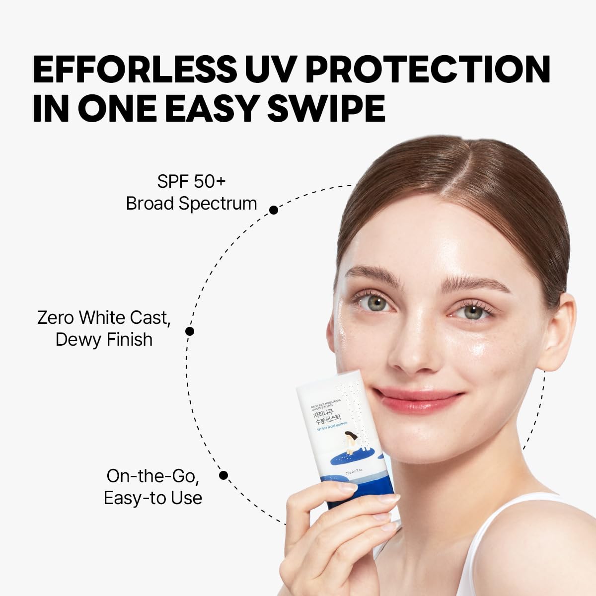 ROUND LAB Birch Juice Moisturizing UVLock Sun Stick + Birch Juice Moisturizing UV Lock Sun Cushion, Korean sunscreen, No White Cast, Mineral Sunscreen for Sensitive Skin - Medaid International