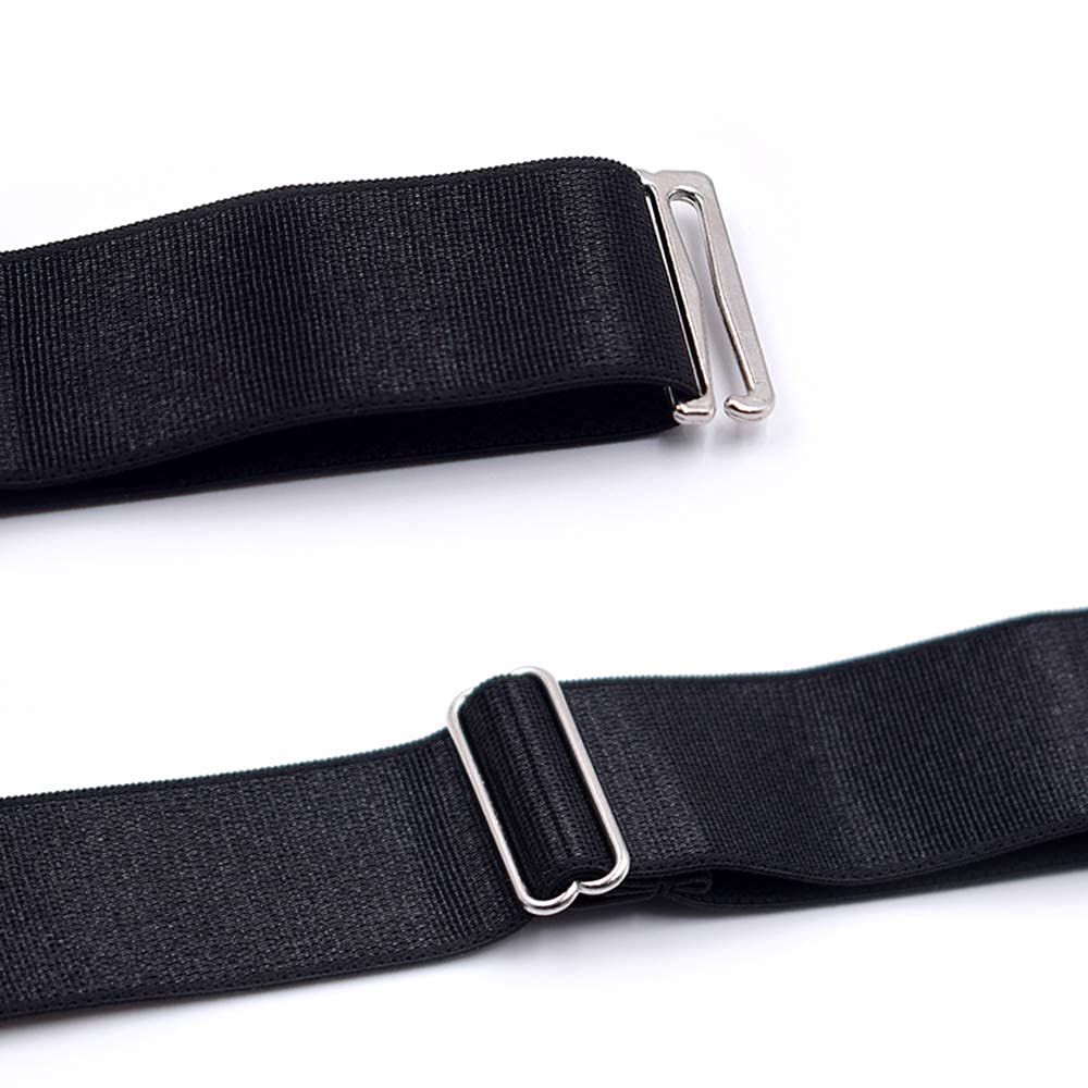KASTWAVE Men's Shirt Holder Adjustable Elastic Shirt Garter Belt Shirt Holder with Anti-Slip Locking Clip Holder for Shirt Pleating and Fixing the Position of Men's Shirts