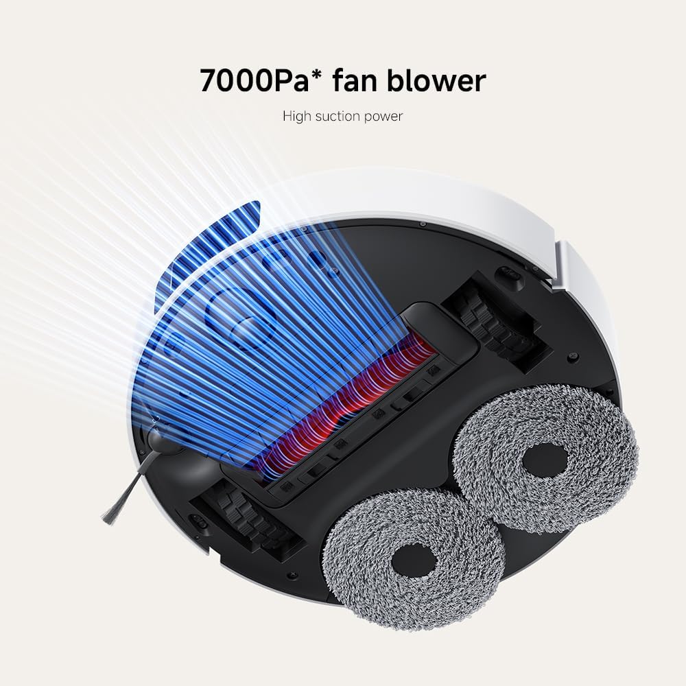 Xiaomi Robot Vacuum X20 Pro with 7000Pa Suction power, All-in-One Station, Auto Mop washing, Hot air drying, Auto dust collection, Carpet Detection, LDS Navigation, 160min Runtime, App & Voice Control