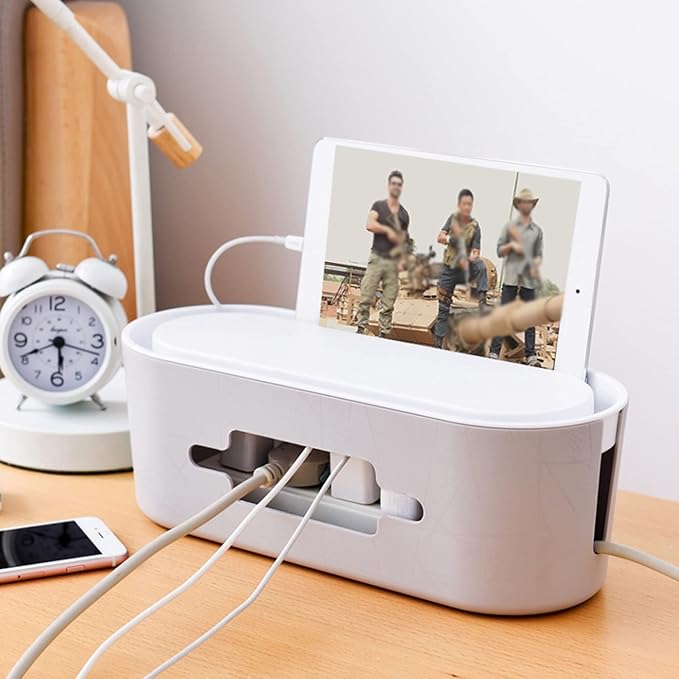 Cable Organizer Storage Box – Desk & Power Strip Management