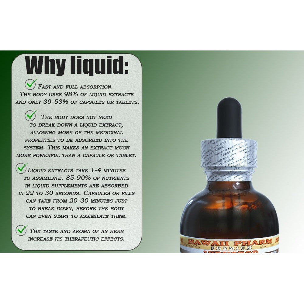 Hawaii Pharm Maca Root Alcohol-Free Liquid Extract, Organic Maca (Lepidium Meyenii) Whole Dried Plant Glycerite Natural Herbal Supplement, USA 2oz - Medaid International