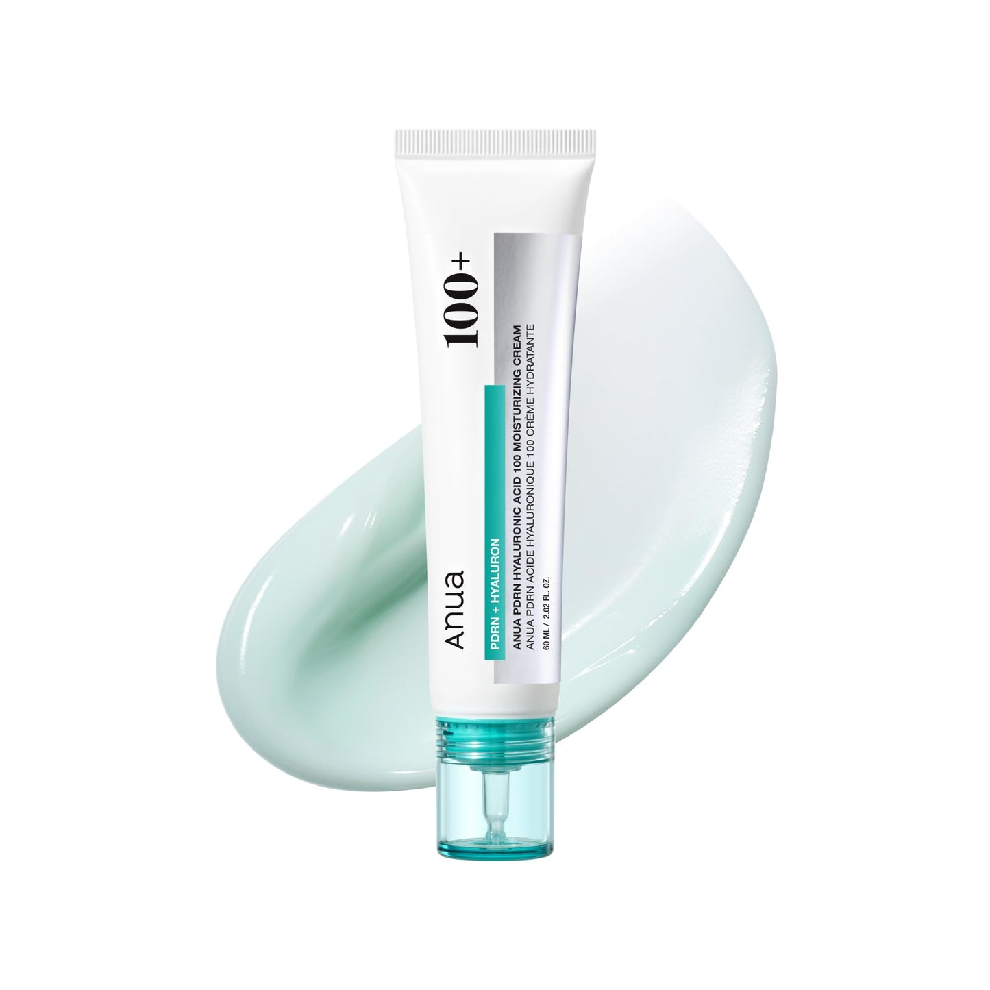 ANUA PDRN Hyaluronic Acid 100 Moisturizing Cream, Lightweight Hydrating Moisturizer with Salmon DNA, Hyaluronic Acid, Collagen For Glass Skin, Korean Skin Care (60ml / 2.02 fl. oz) - Medaid International
