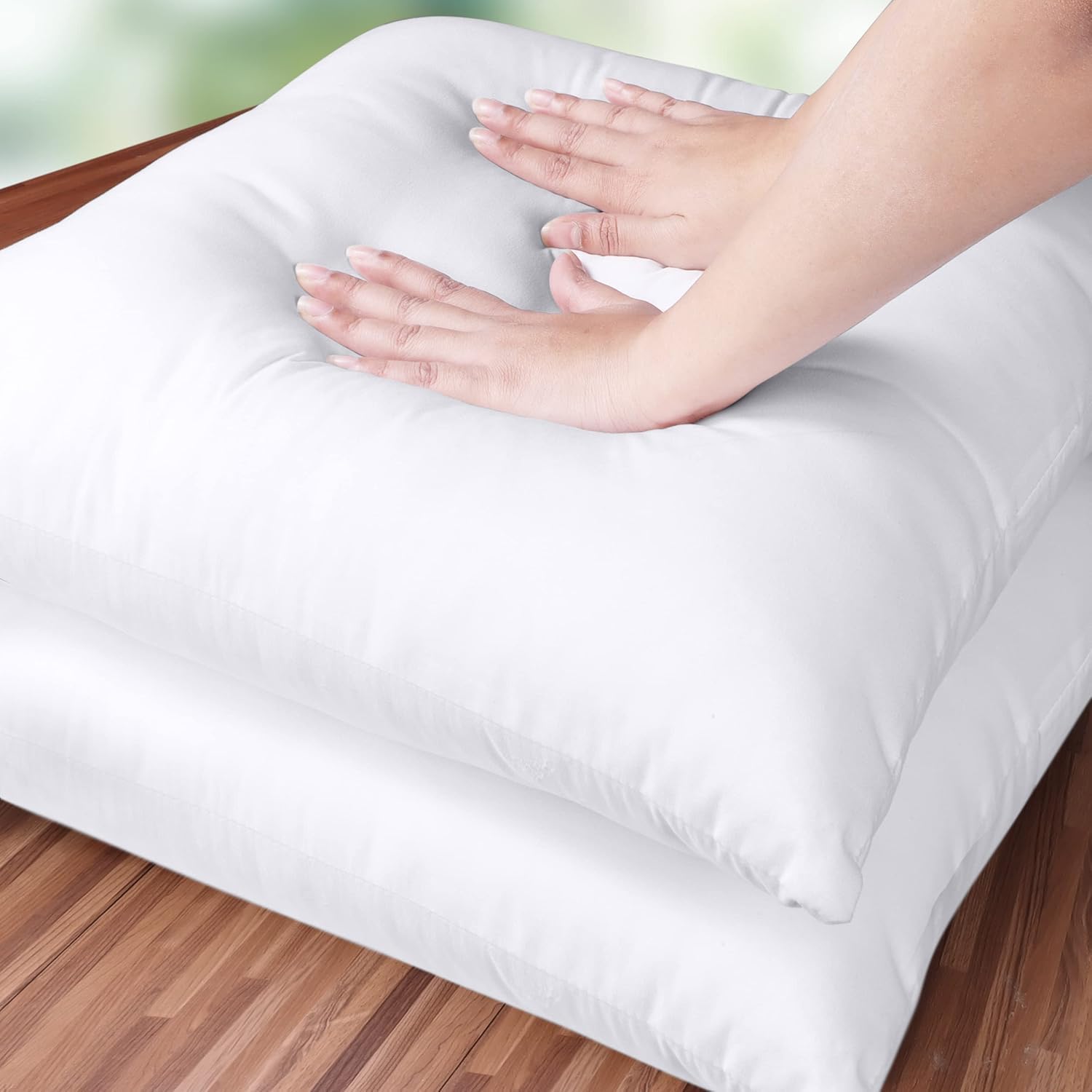 Utopia Bedding Throw Pillows Insert (Pack of 2, White) - 17 x 17 Inches Bed and Couch Pillows - Indoor Decorative Pillow - Medaid International