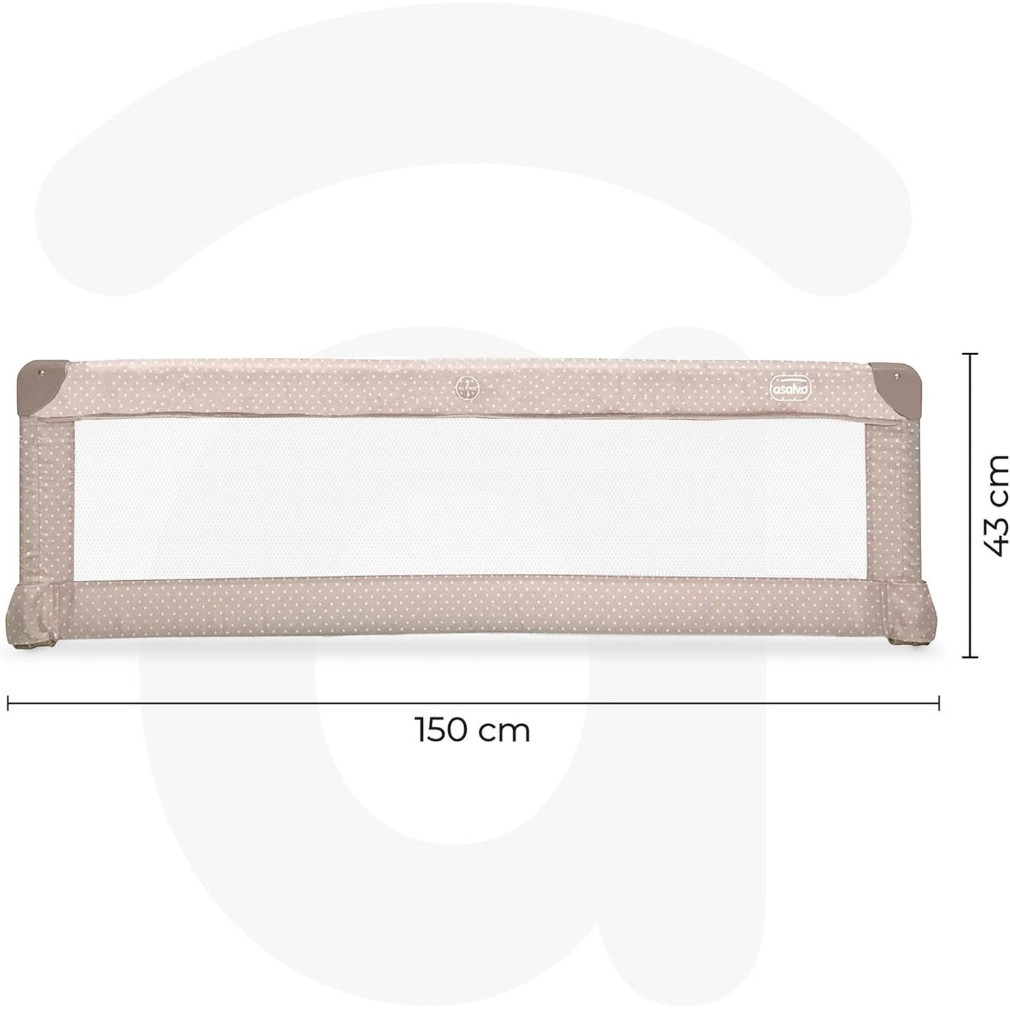 Asalvo - Bed Rail 150cm - Stars Beige